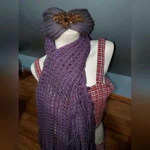 Women's winter scarf and headband